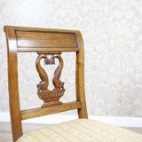 Set of 2 Ash Chairs in White Upholstery, 1950s