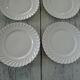 4 Flat plates Haviland model white torso Limoges France