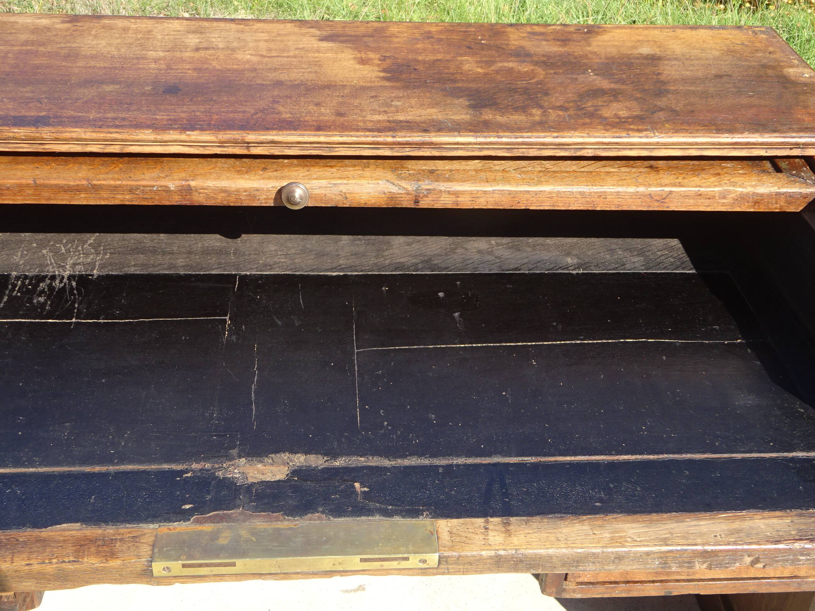 Office furniture, old glove maker's table.