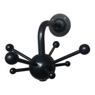 Old sputnik wall coat rack black metal ball vintage