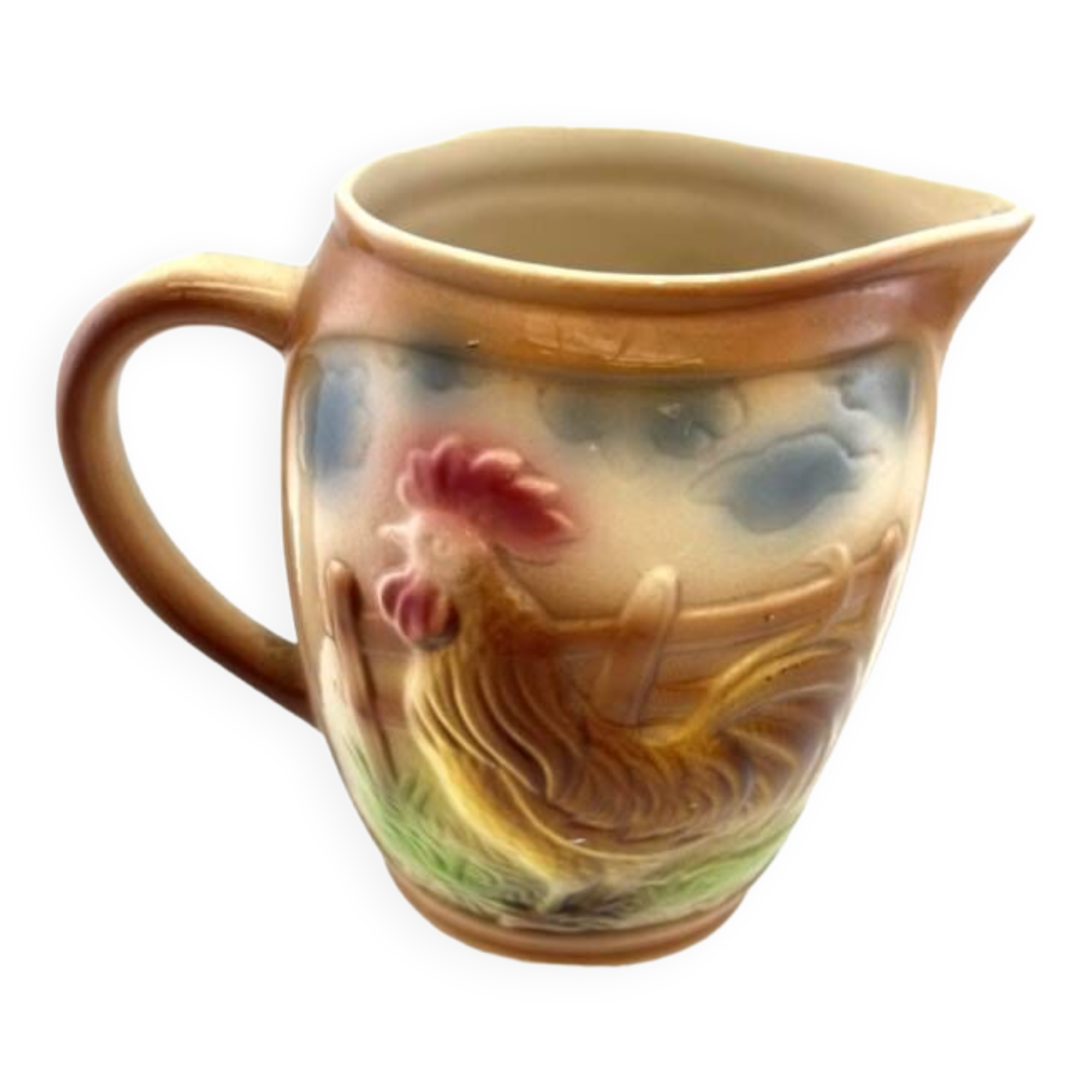 Slush pitcher with rooster decor