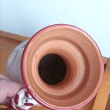 Double braided handle ceramic vase