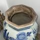 China - pair of covered porcelain vases with decoration