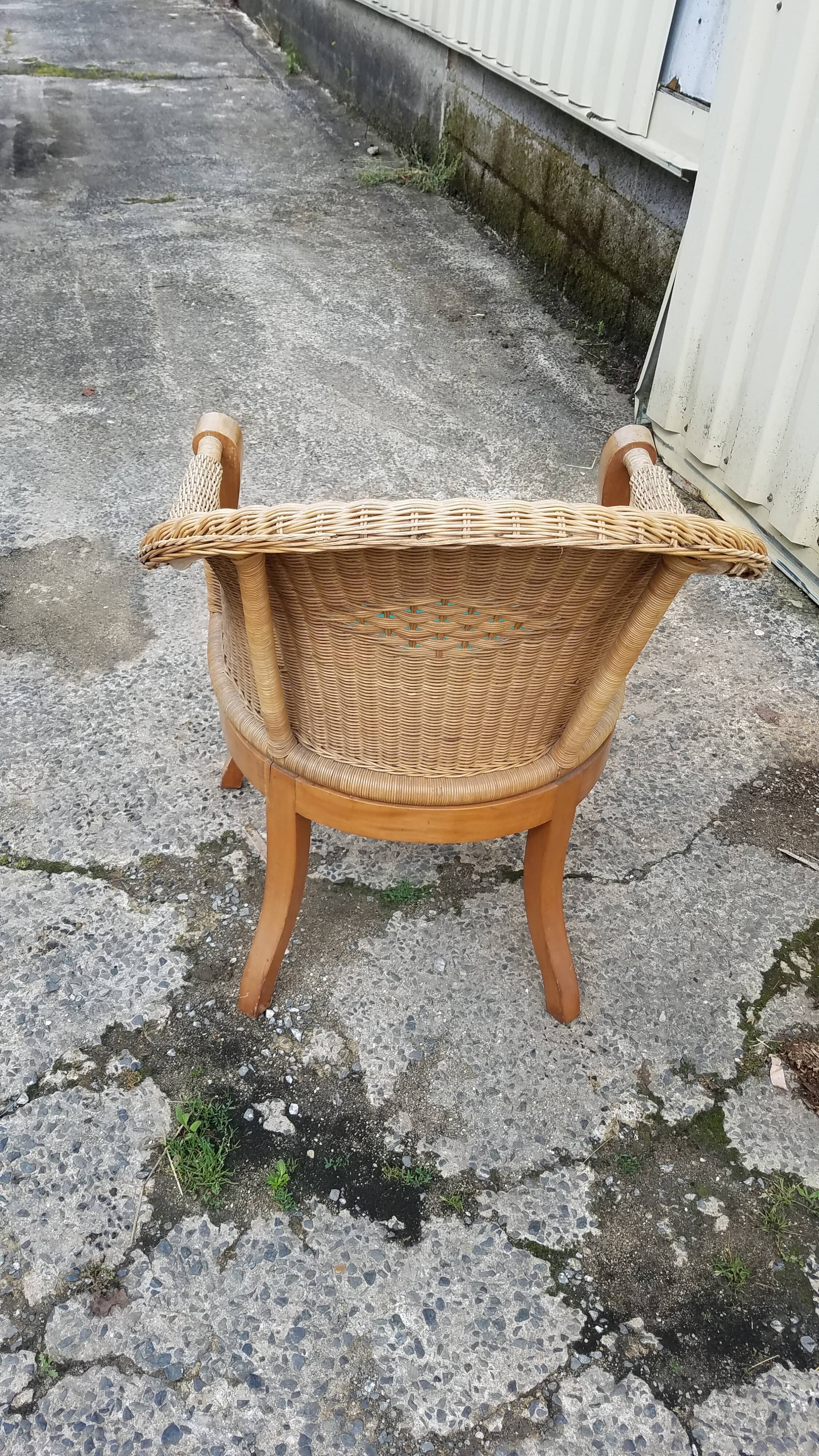 Wicker armchair