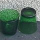 5 glasses in green glass with water or aperitif, made in italy, vintage