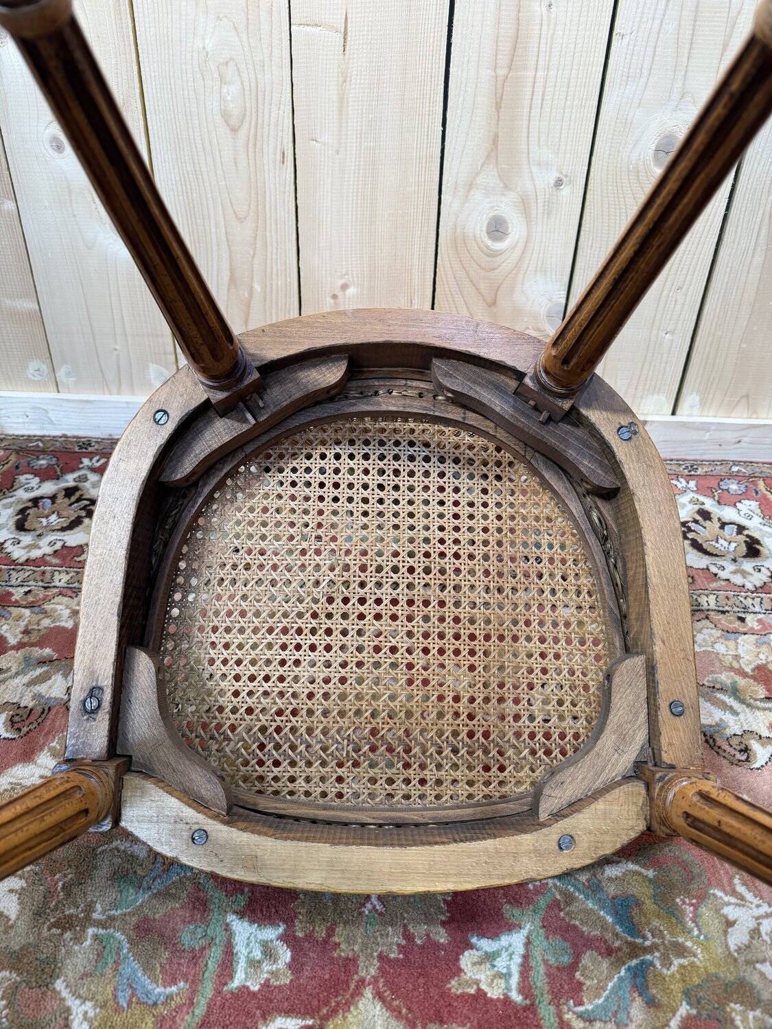 Set of 6 caned chairs in Louis XVI style