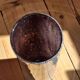 Large blown glass roller vase with speckled gray/purple camaieu decor