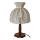 Vintage lace marquetry bedside lamp