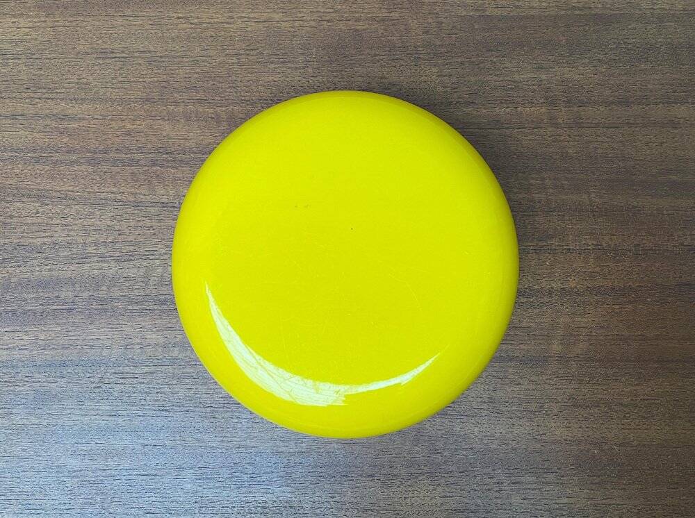 Yellow enamel bowl mid-century by Kaj Franck for Wärtsila Arabia, Finland, 1960s.