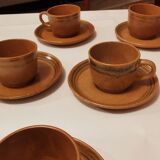 Coffee service or tea in Sarguemine sandstone from the 'Art Workshop of Lorraine'