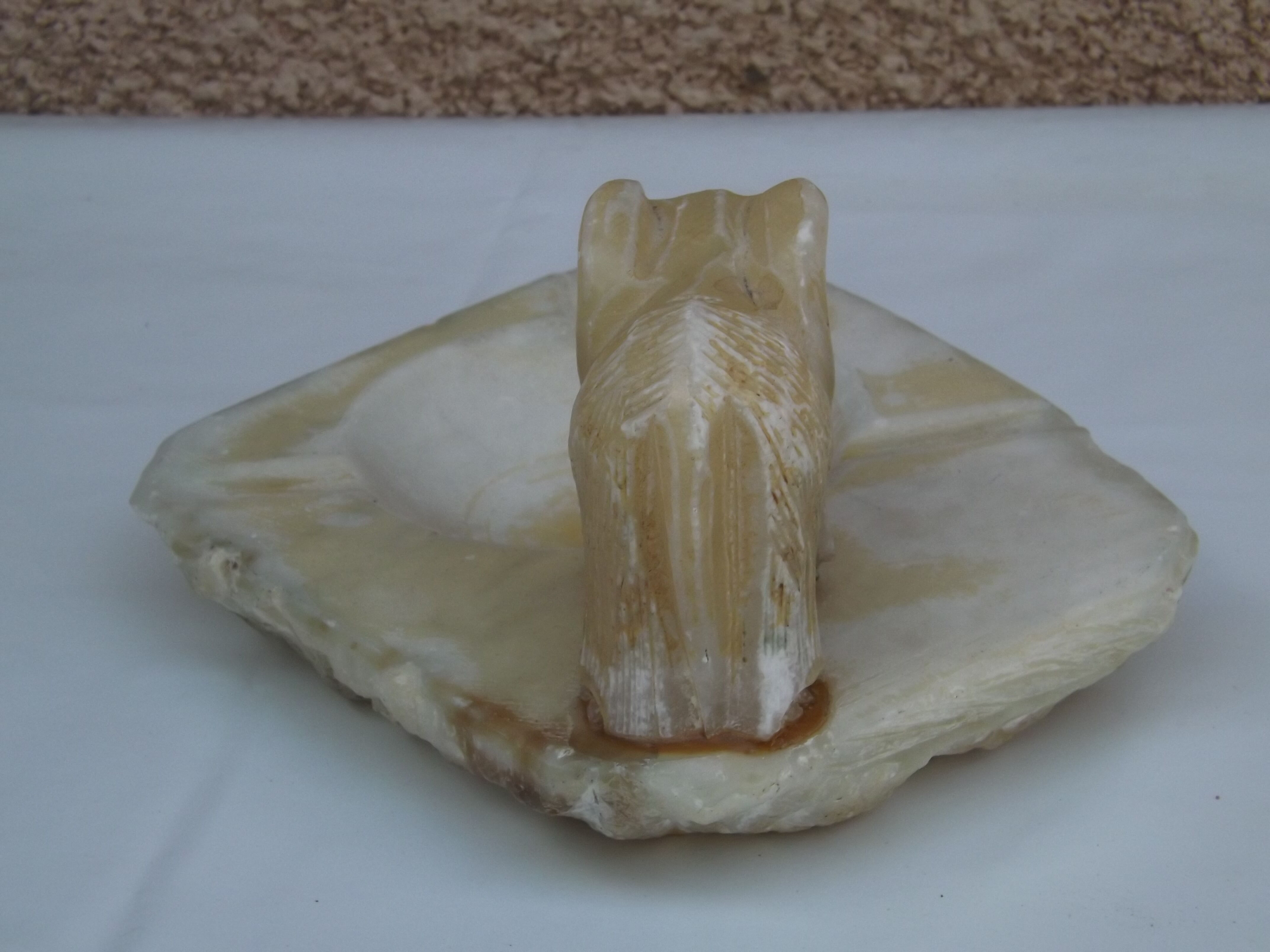 White marble ashtray