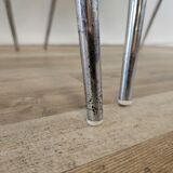 Set of four chairs in iron and skai 1970