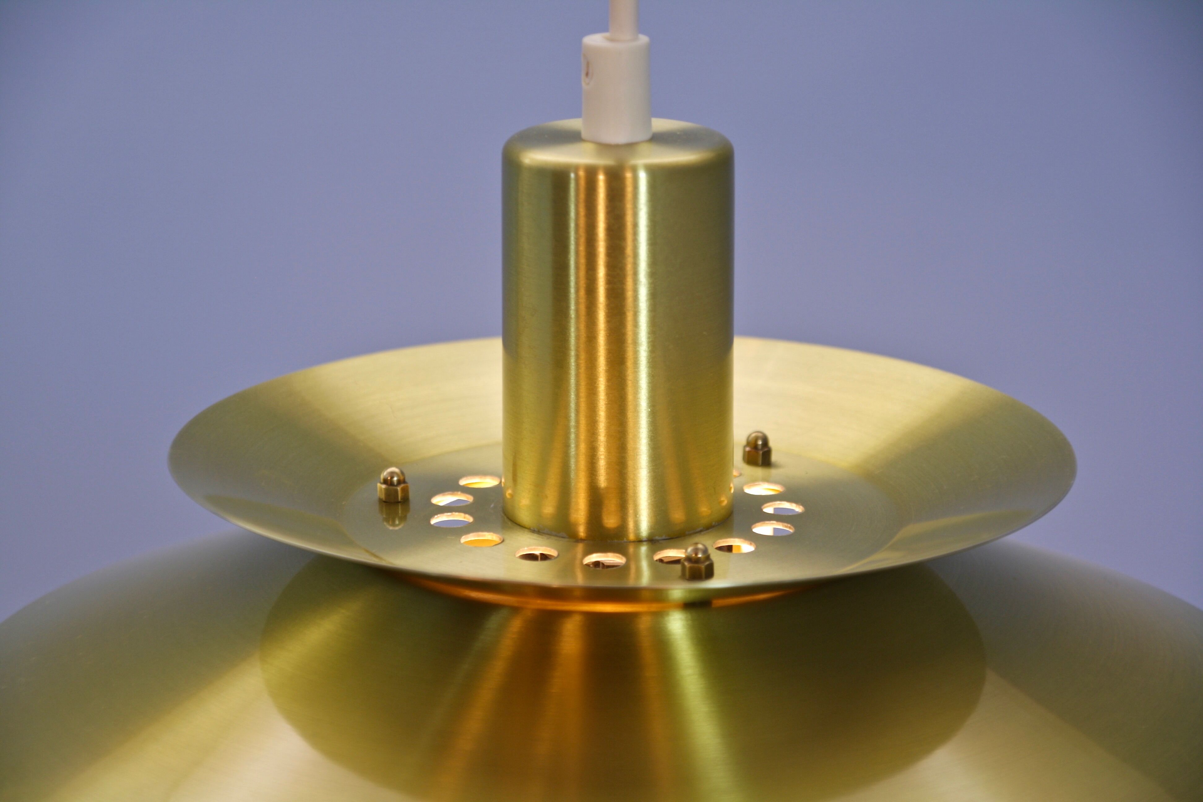 Danish hanging lamp in brass, 1970s
