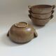 4 stoneware ear bowls