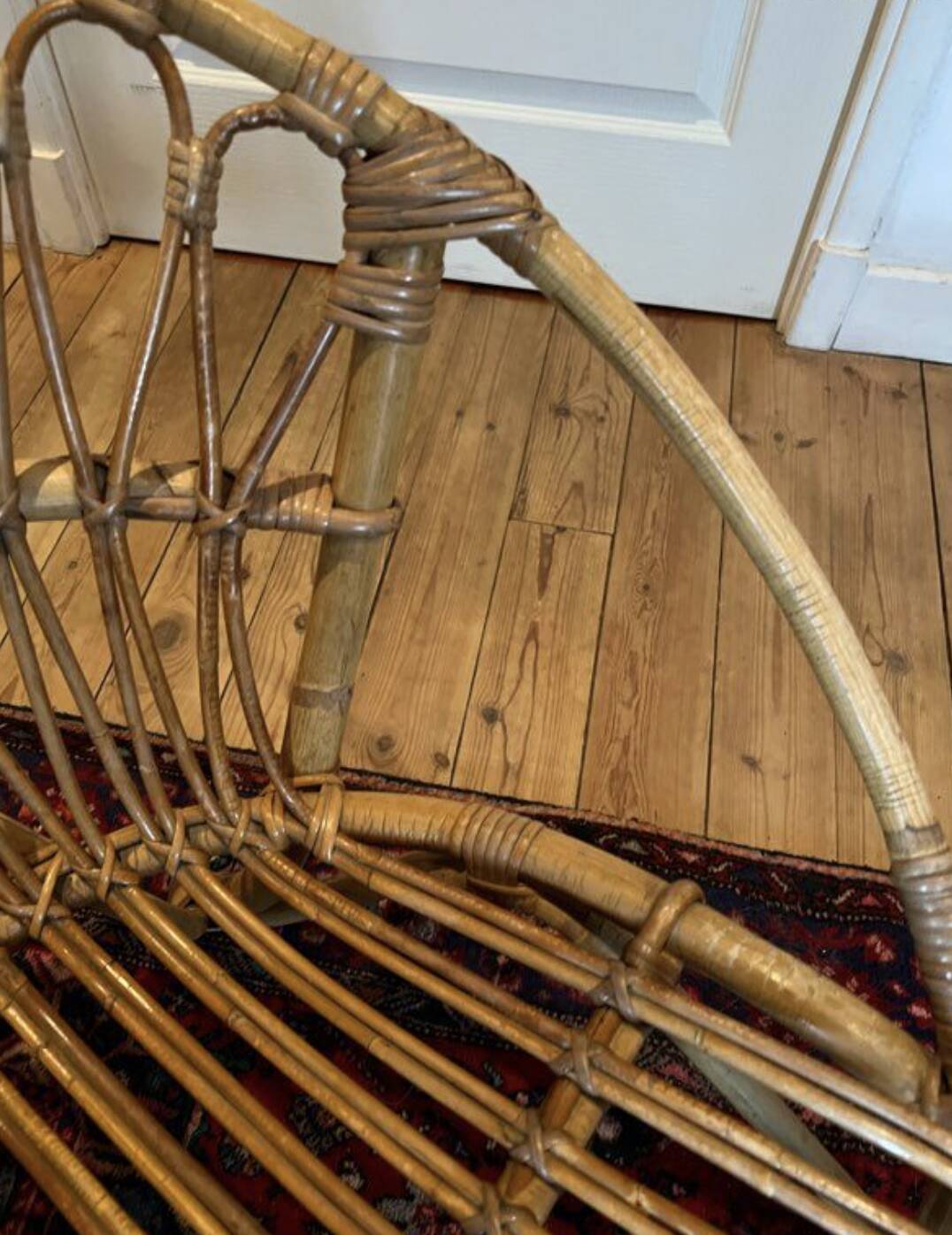 Pair of vintage rattan armchairs – 60s/70s design