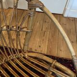 Pair of vintage rattan armchairs – 60s/70s design