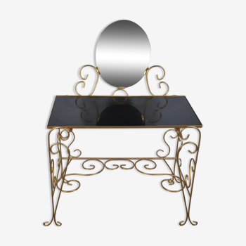 Golden metal dressing table