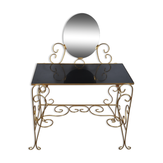 Golden metal dressing table