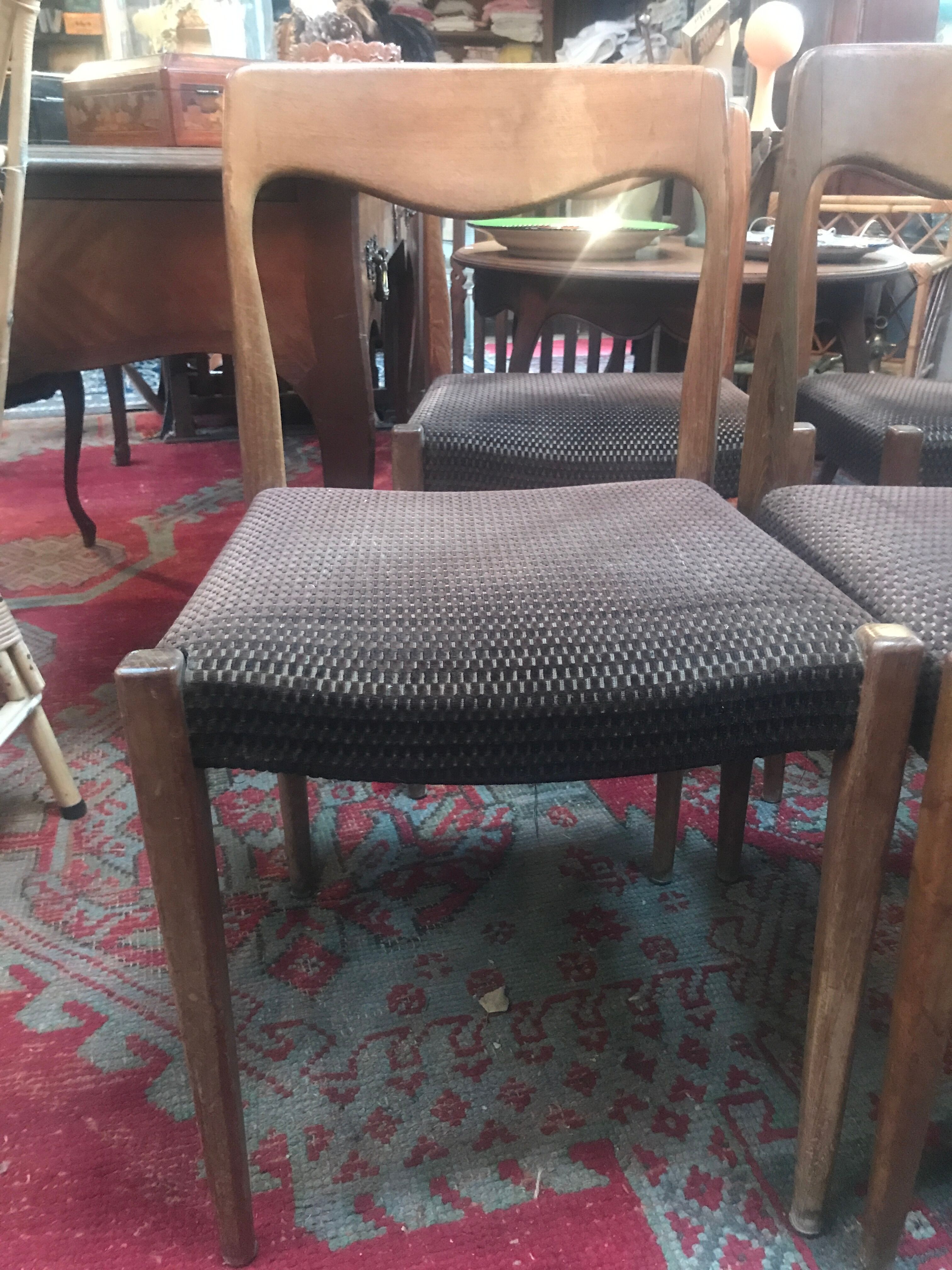 4 teak chairs Niels Otto moller