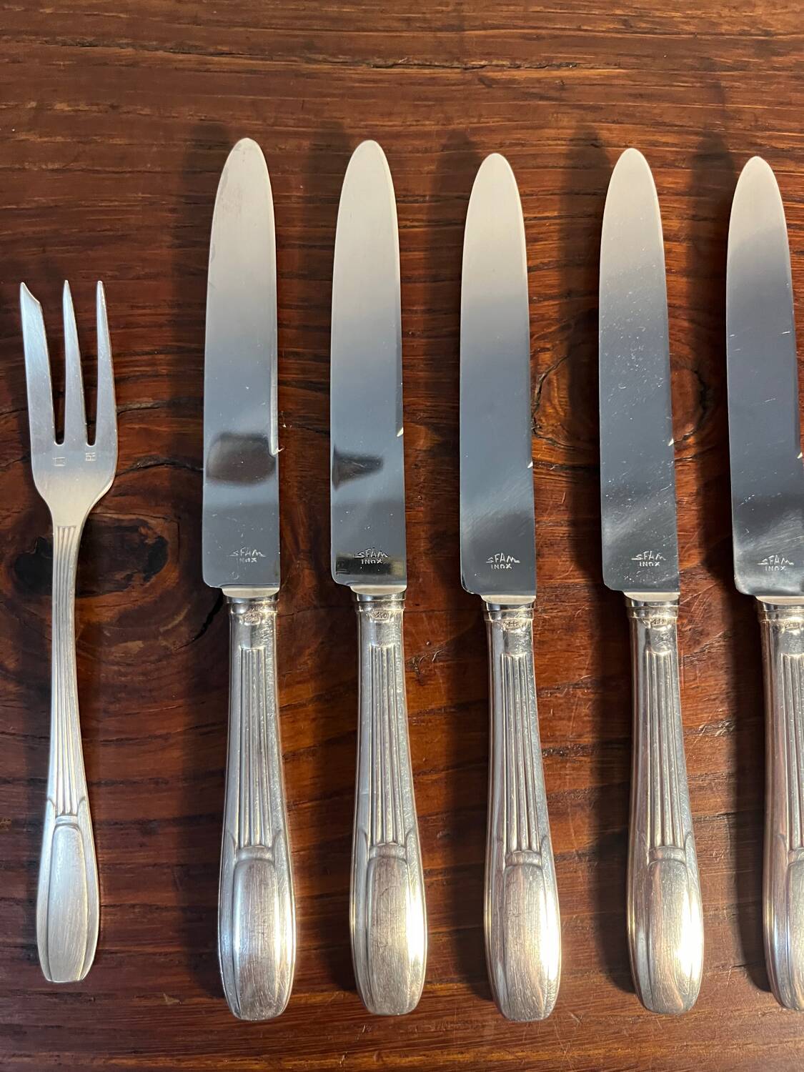 SFAM silver metal dessert or cheese set