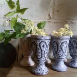 Six ceramic mazagrans by Jean Austruy Vallauris