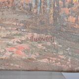 Huile sur toile vue de Paris Caroline Burnett
