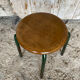 Vintage Industrial Stool MULLCA Style Jean PROUVE Metal + Wood