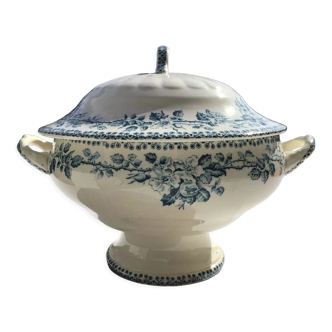 Iron Earth tureen model Guadeloupe Debray gray blue