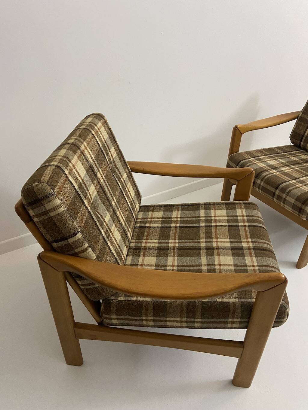Vintage teak armchairs