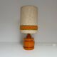 1970s vintage orange ceramic table lamp