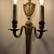 Pair of mid-19th century brass tassel sconces
