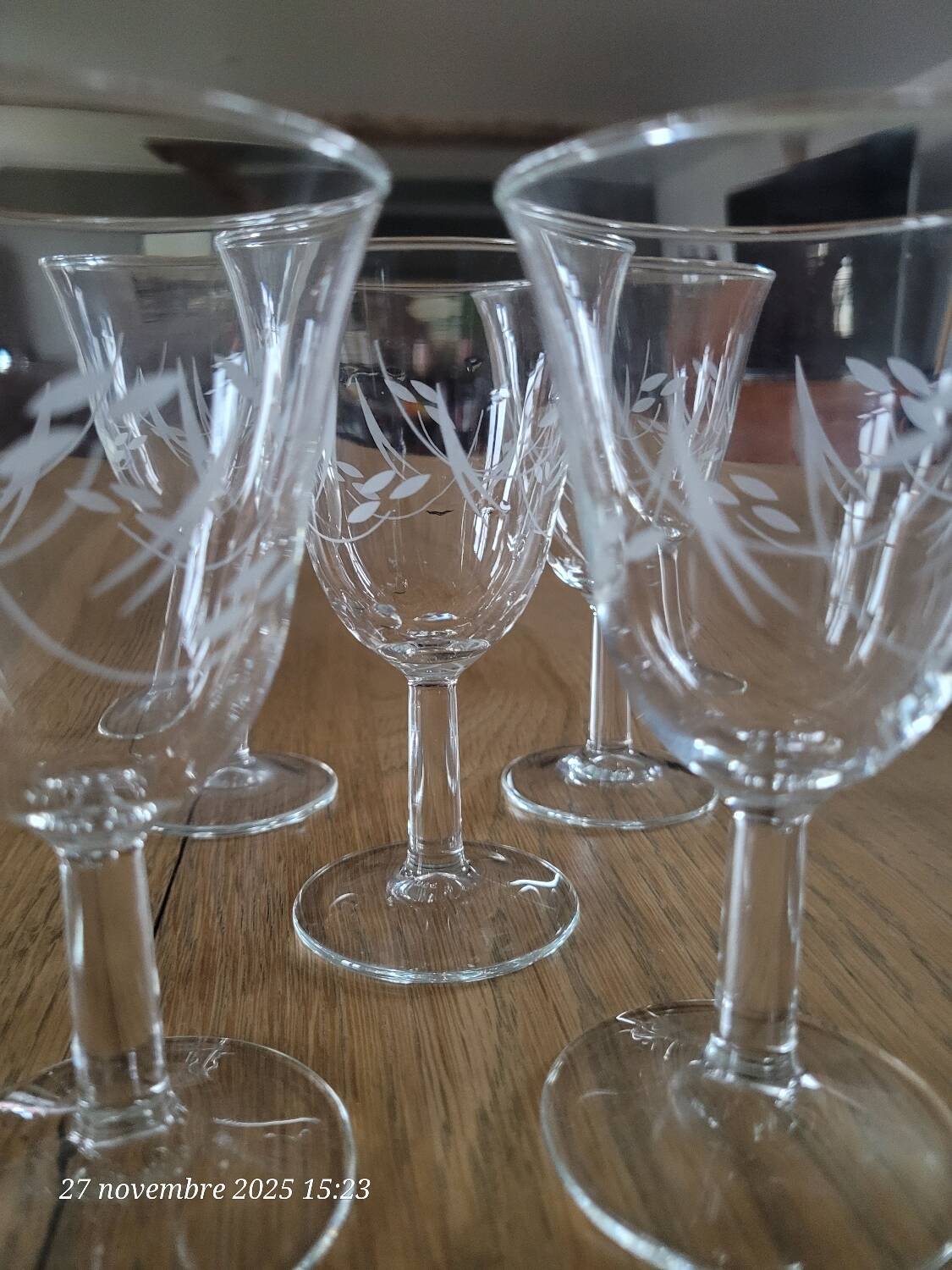 6 verres à vin vintage