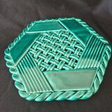 Varnished ceramic trivet from Vallauris and 2 bottle coasters.