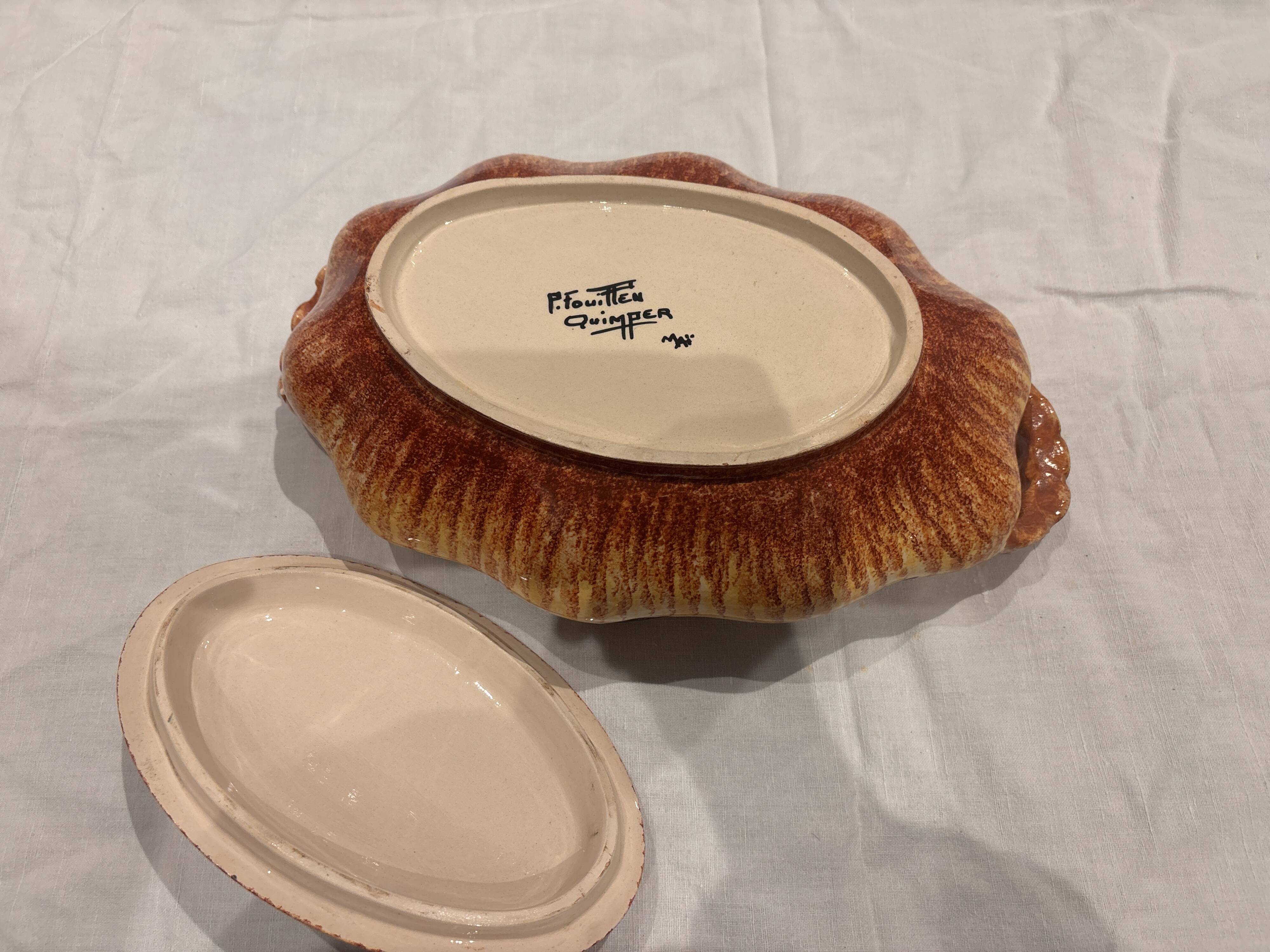 Paul Fouillen dinner service in Quimper, 26 pieces