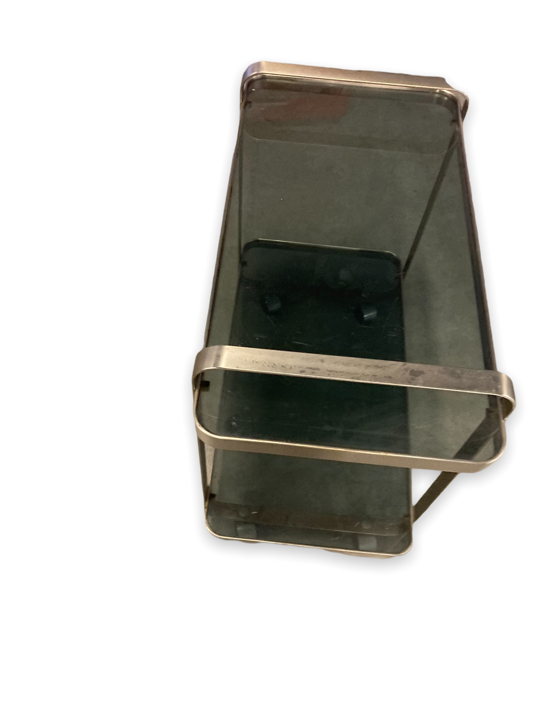 Design service 1960s brushed steel and glass