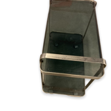 Design service 1960s brushed steel and glass
