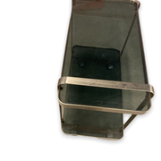 Design service 1960s brushed steel and glass