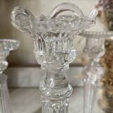 Lot of vintage glass candlesticks