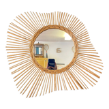 Rattan sun mirror 70s
