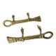 Valenti XL bronze rope knot door handles, Spain, 1980s