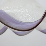 Suspension italienne en verre de Murano argenté, années 1970