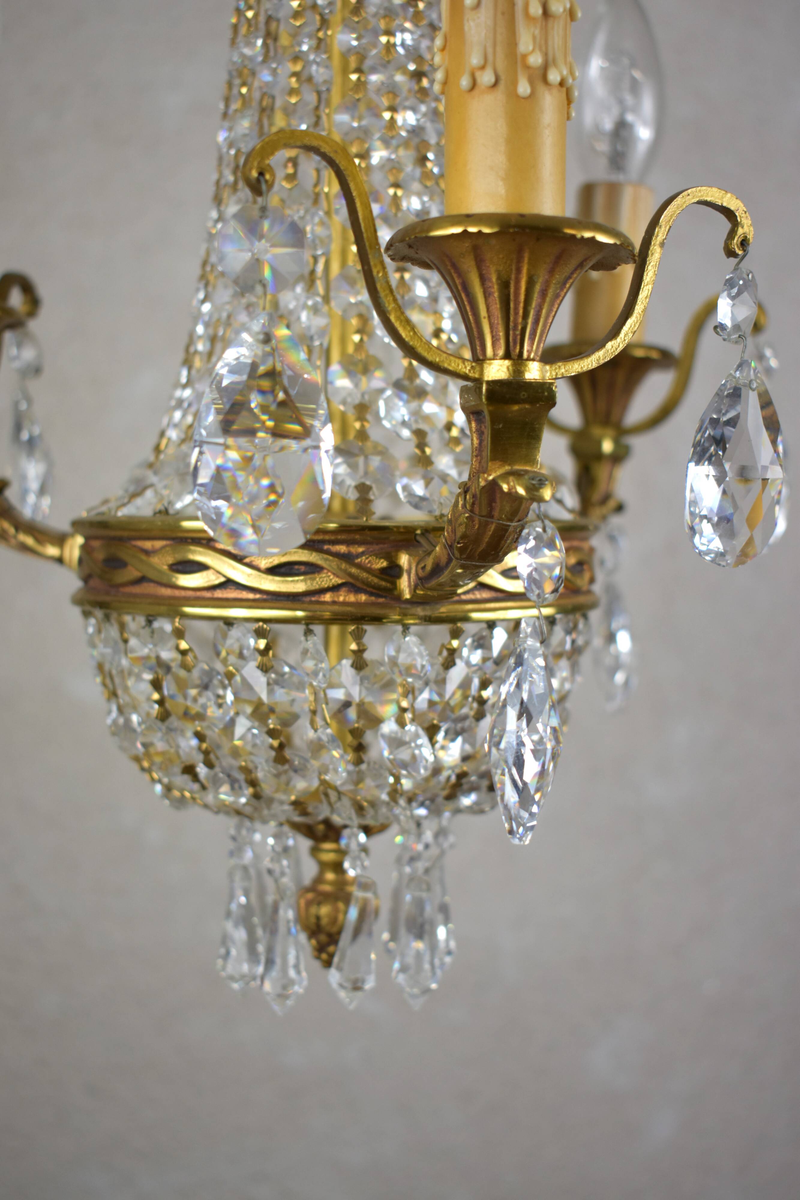 Beautiful chandelier with tassels.