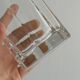 vase octogonal en verre épais transparent