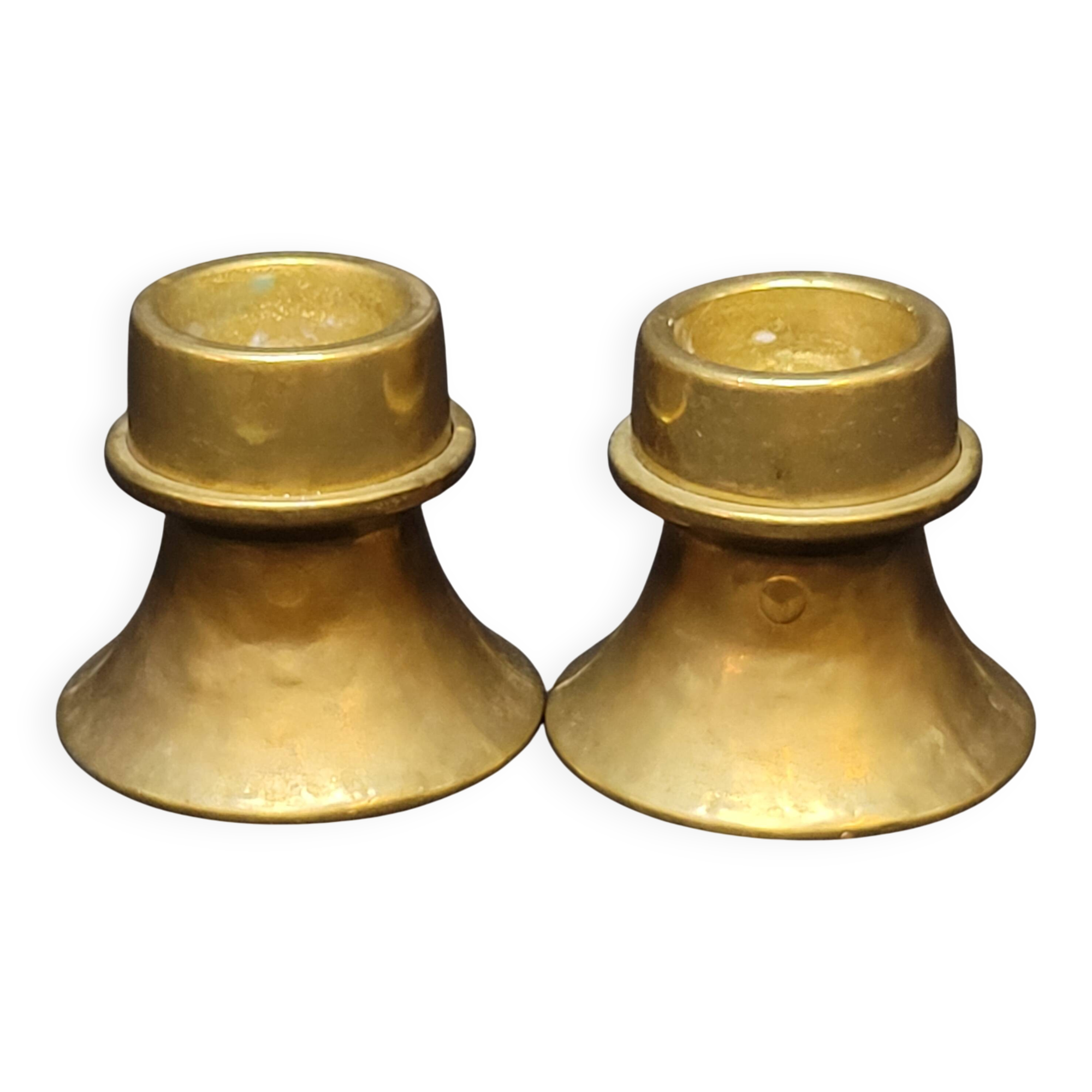 2 brass tealight candle holders