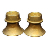 2 brass tealight candle holders