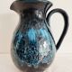 Blue ceramic vintage pitcher