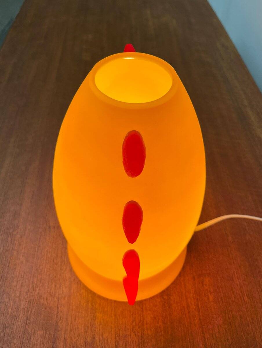 Postmodern glass table lamp from Trait D'Union, 1980s.