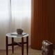 Teak and glass side table, mid-century Danish design, made in the 1960s.