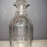 Antique crystal carafe with square base
