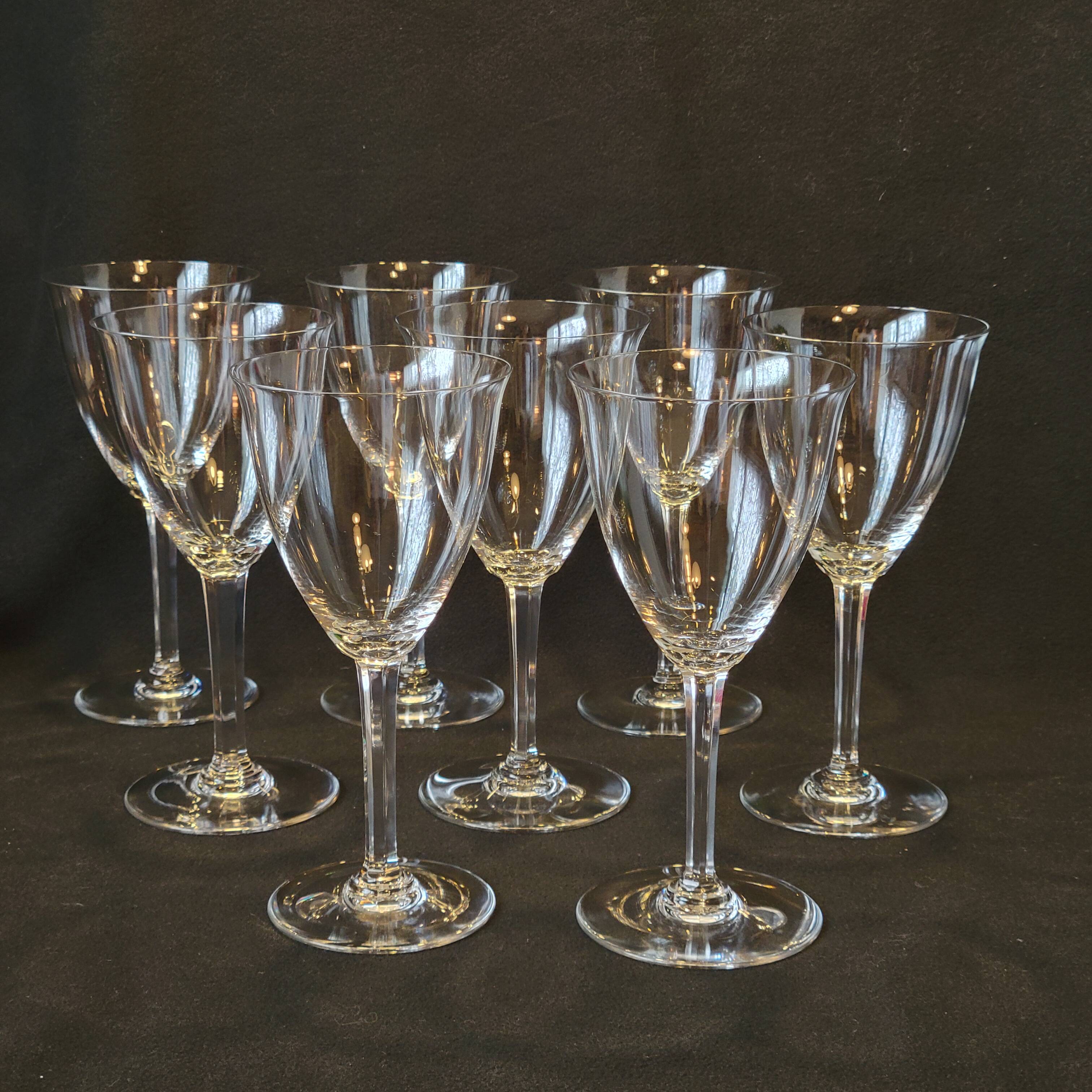 8 Baccarat Coppelia water glasses in perfect condition